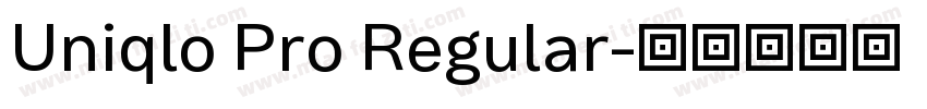 Uniqlo Pro Regular字体转换